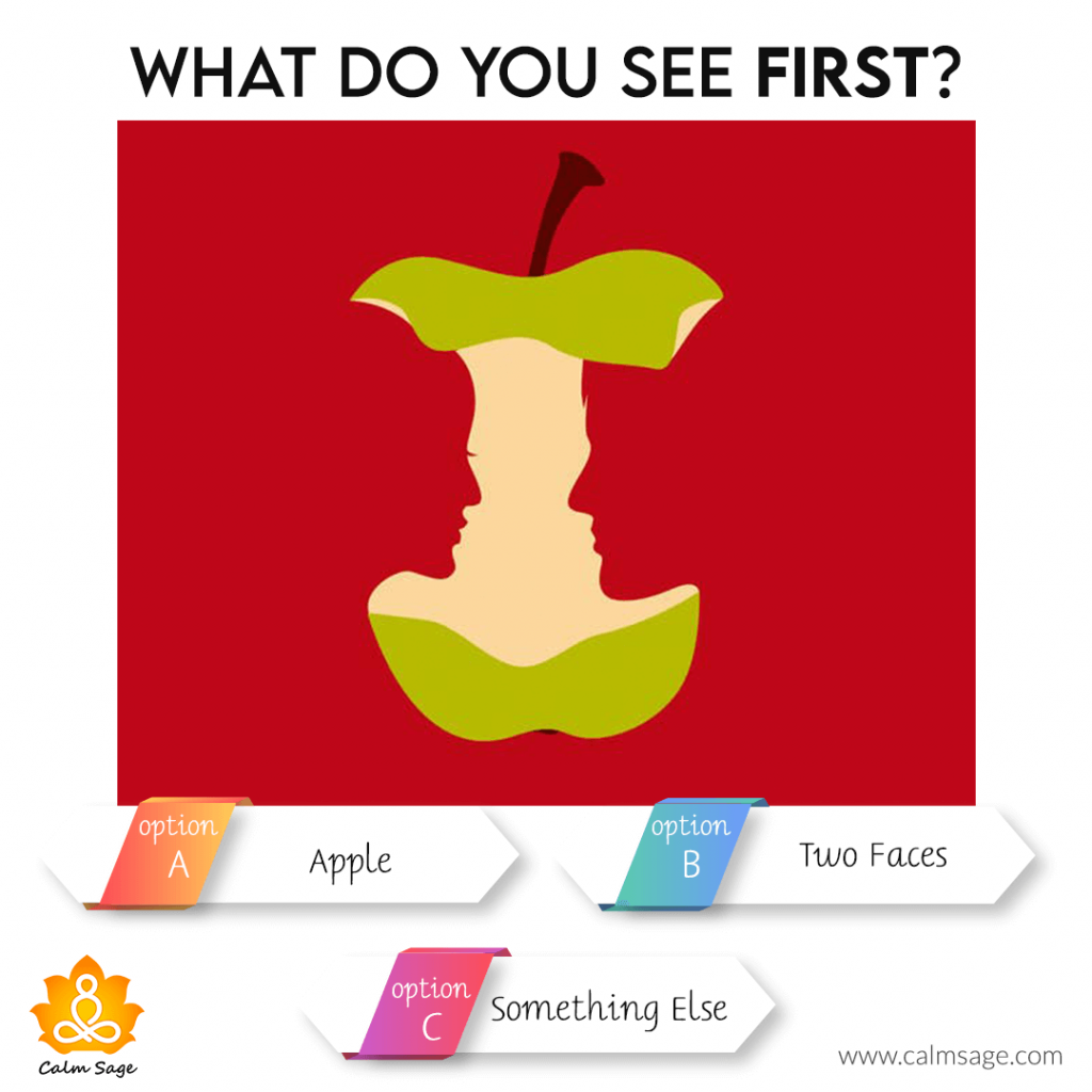 你看到第一个苹果,两个面还是别的